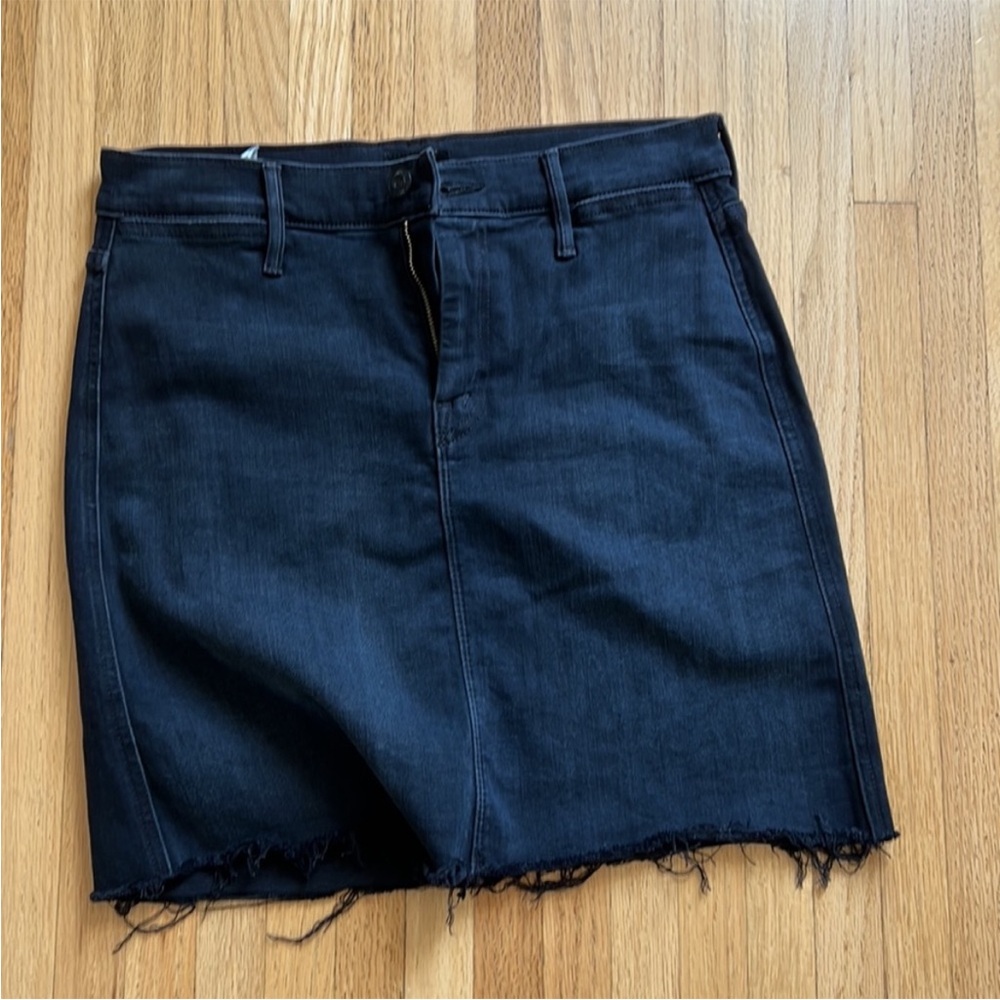 MOTHER Black Denim Skirt